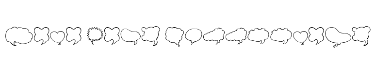 Mini Pics Balloonies font preview