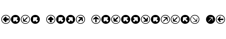 Mini Pics Directional RA font preview