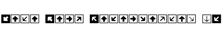 Mini Pics Directional SA font preview