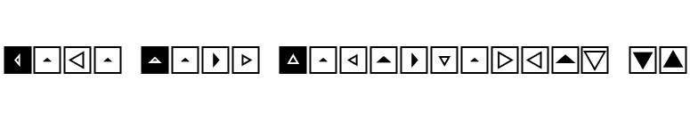 Mini Pics Directional ST font preview