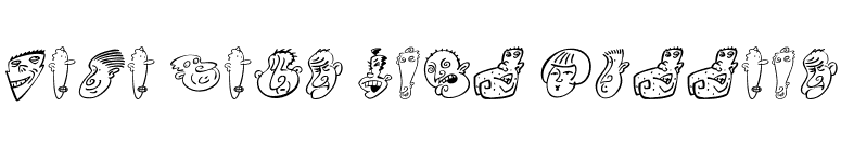 Mini Pics Head Buddies font preview