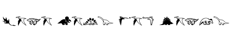 Mini Pics Lil Dinos font preview