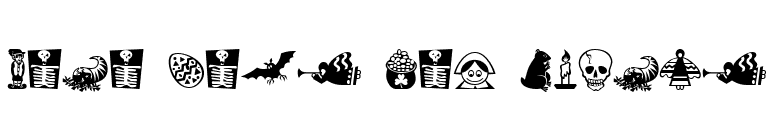 Mini Pics Lil Events font preview