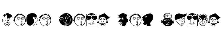 Mini Pics Lil Faces font preview