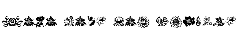 Mini Pics Lil Flowers font preview