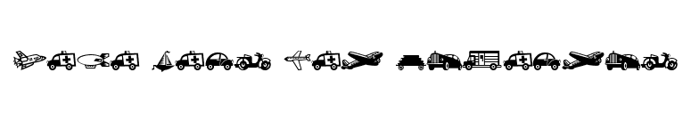 Mini Pics Lil Vehicles font preview