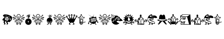 Mini Pics LilCreatures font preview