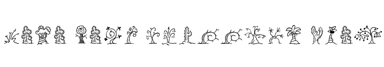 Mini Pics Uprooted Twig font preview