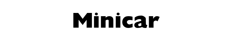 Minicar font preview