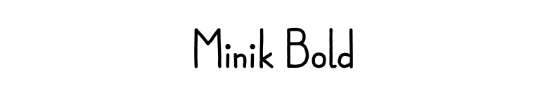 Minik Bold font preview