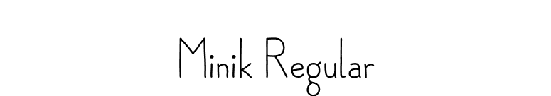 Minik Regular font preview