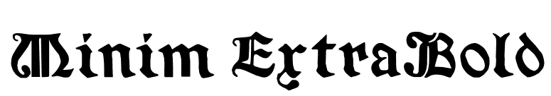 Minim ExtraBold font preview