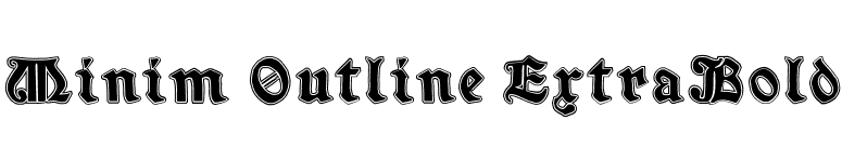 Minim Outline ExtraBold font preview