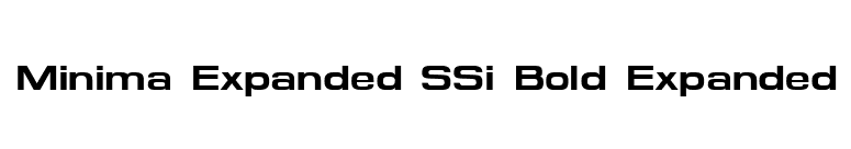Minima Expanded SSi Bold Expanded font preview
