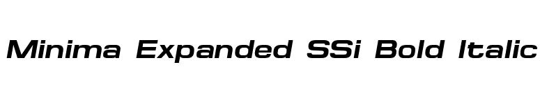 Minima Expanded SSi Bold Italic font preview