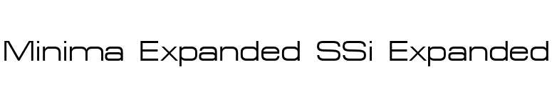 Minima Expanded SSi Expanded font preview