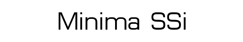 Minima SSi font preview