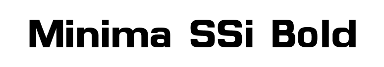 Minima SSi Bold font preview