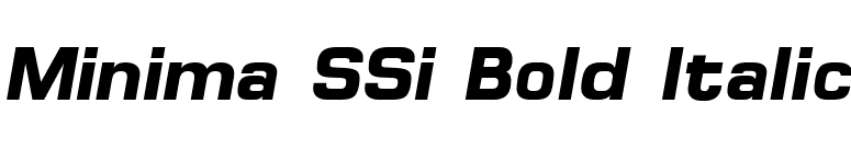 Minima SSi Bold Italic font preview
