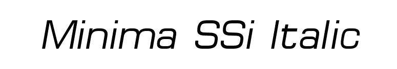 Minima SSi Italic font preview