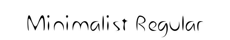 Minimalist Regular font preview