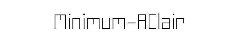 Minimum-AClair font preview