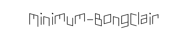 Minimum-BongClair font preview