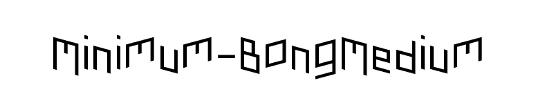 Minimum-BongMedium font preview