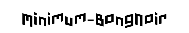 Minimum-BongNoir font preview