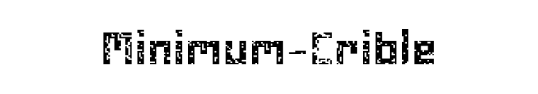 Minimum-Crible font preview