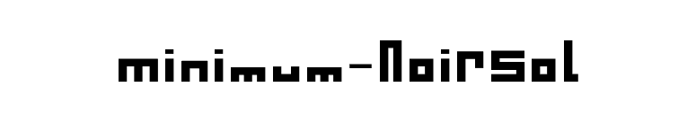 Minimum-NoirSol font preview