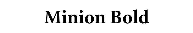 Minion Bold font preview