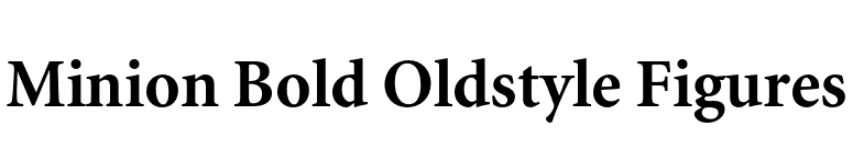 Minion Bold Oldstyle Figures font preview