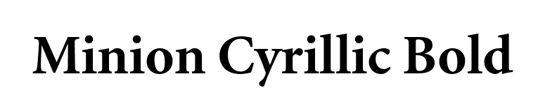 Minion Cyrillic Bold font preview