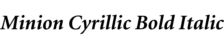 Minion Cyrillic Bold Italic font preview
