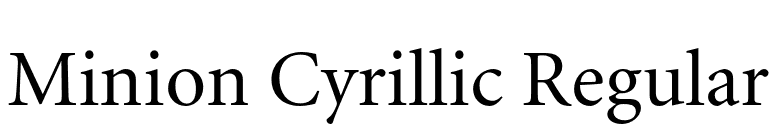 Minion Cyrillic Regular font preview