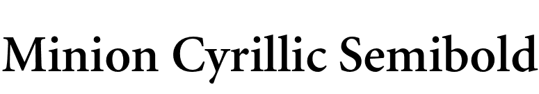 Minion Cyrillic Semibold font preview