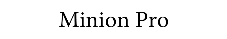 Minion Pro font preview