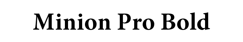 Minion Pro Bold font preview
