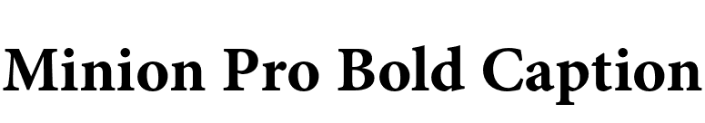 Minion Pro Bold Caption font preview