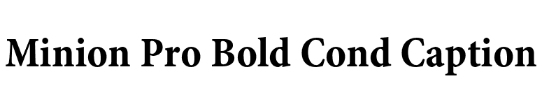 Minion Pro Bold Cond Caption font preview