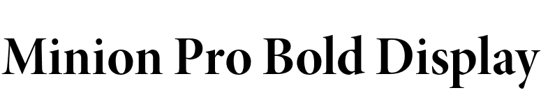 Minion Pro Bold Display font preview