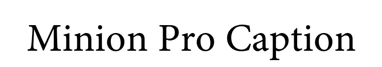 Minion Pro Caption font preview