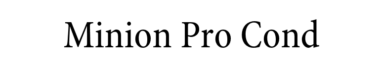 Minion Pro Cond font preview