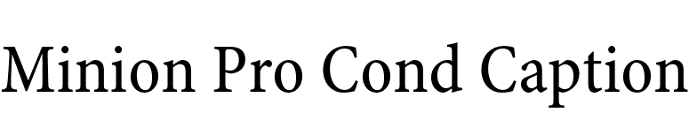 Minion Pro Cond Caption font preview