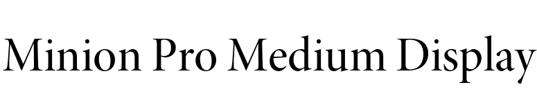 Minion Pro Medium Display font preview
