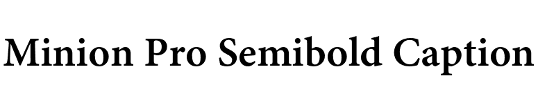 Minion Pro Semibold Caption font preview