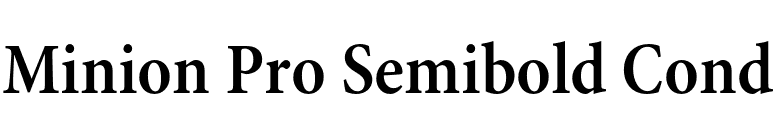 Minion Pro Semibold Cond font preview