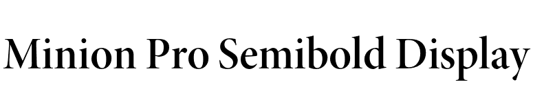 Minion Pro Semibold Display font preview