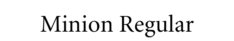 Minion Regular font preview